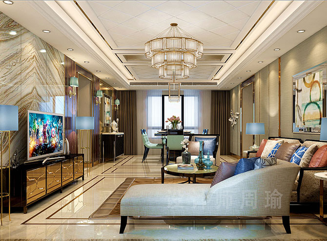 啪啪特级黄视频世纪江尚三室两厅168平装修设计效果欣赏